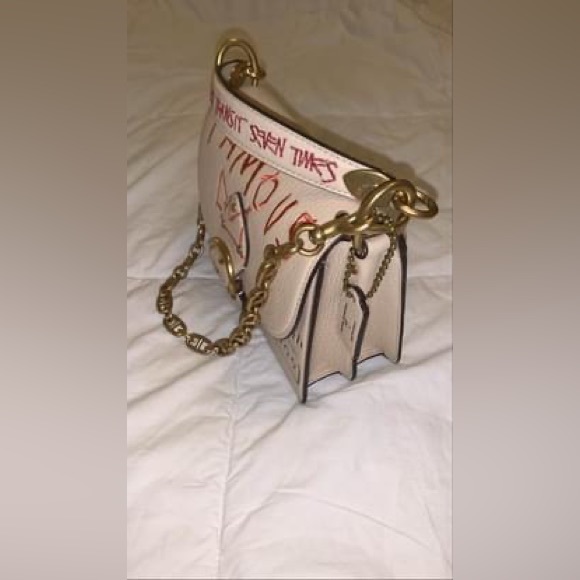 COACH x Jean-Michel Basquiat Beat Leather Crossbody - Picture 8 of 10